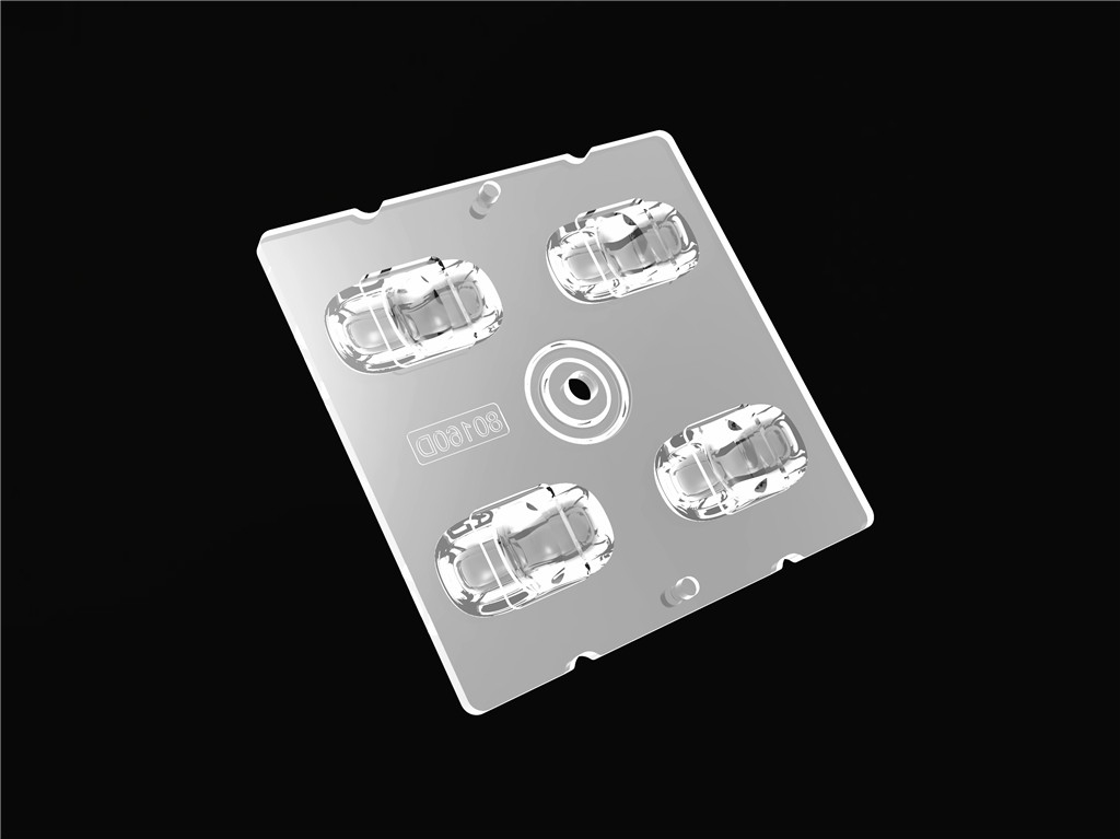 4IN1 50*50mm 80*160 Grad Linsenstrahlwinkel LED-Straßenbeleuchtung für Stadtbeleuchtung