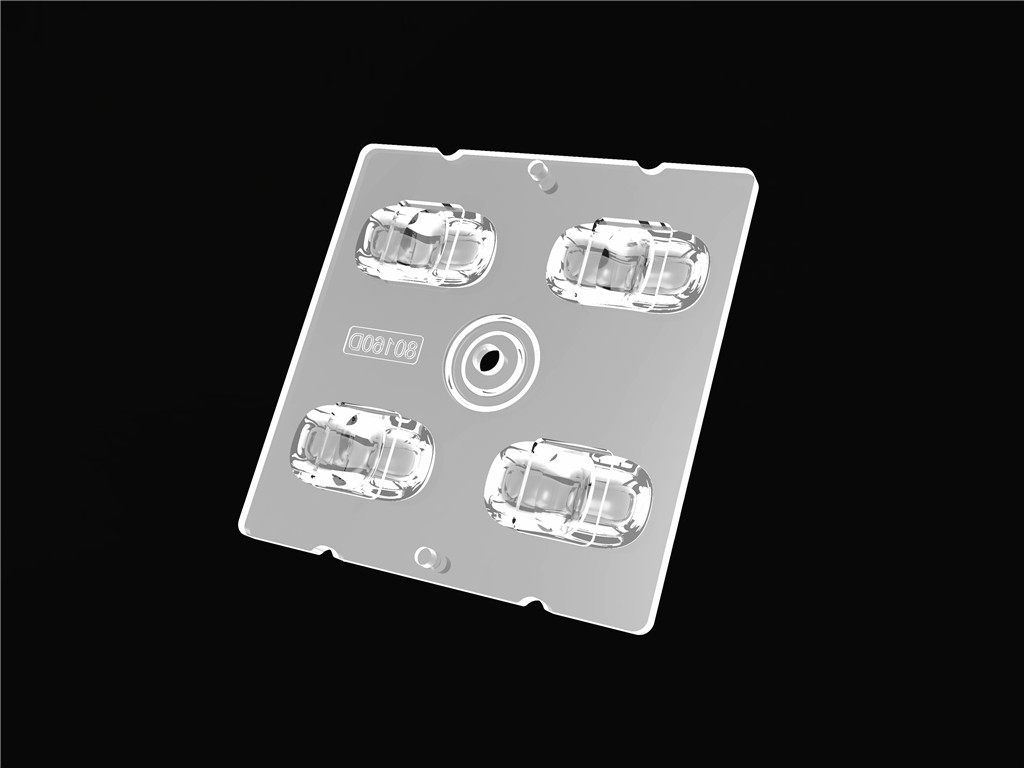 4IN1 50*50mm 80*160 Grad Linsenstrahlwinkel LED-Straßenbeleuchtung für Stadtbeleuchtung