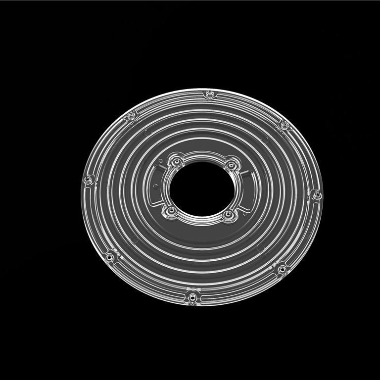 206mm Durchmesser Rundmodulobjektiv für High Bay Light UFO-Objektiv 90 Grad φ206mm PC LED-Objektiv