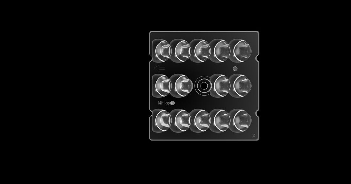 Linse 14 PHILIPSS SMD3030 Quadrat-LED in 1, mustert schützende Linse SMD LED für LED-Straßenbeleuchtung